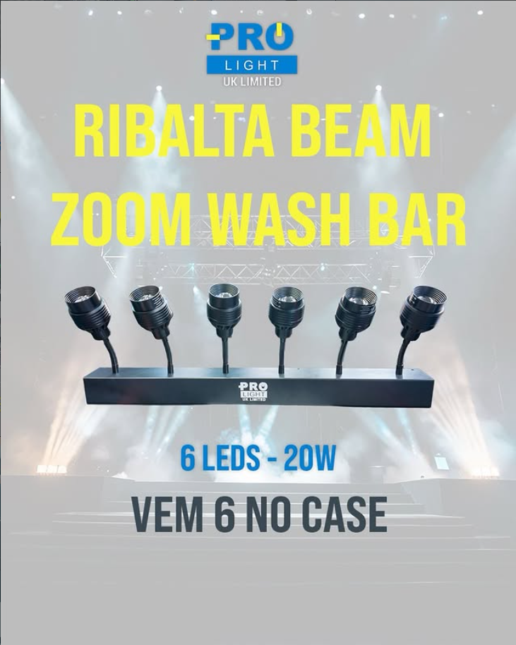 Ribalta LED Beam Zoom Wash Bar 6x20W